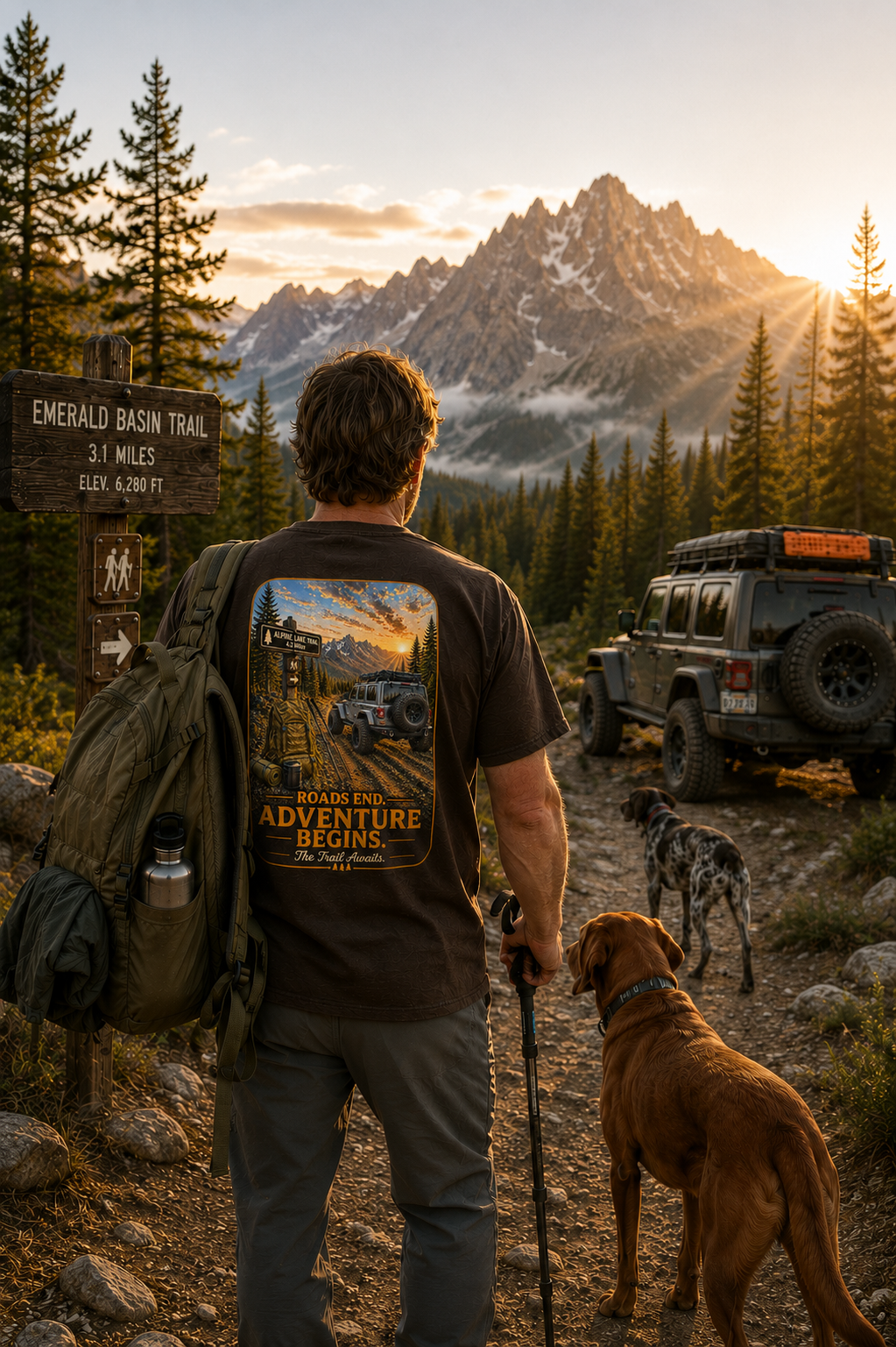 Roads End. Adventure Begins. | Adventure Tee