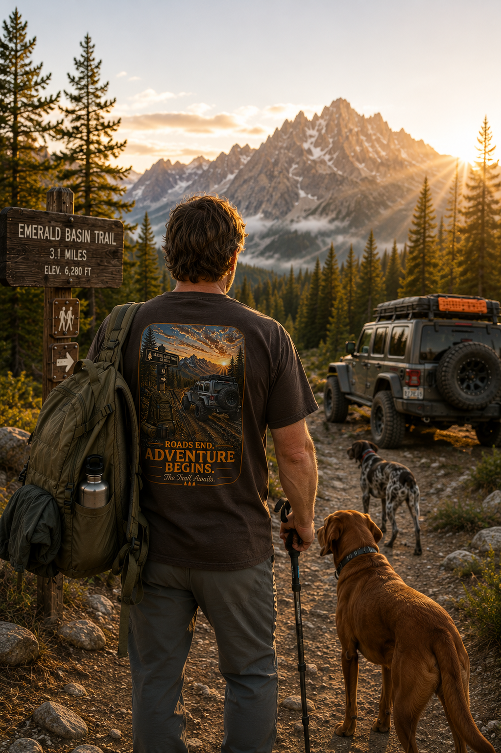 Roads End. Adventure Begins. | Adventure Tee