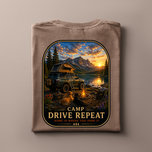 Camp Drive Repeat | Adventure Tee