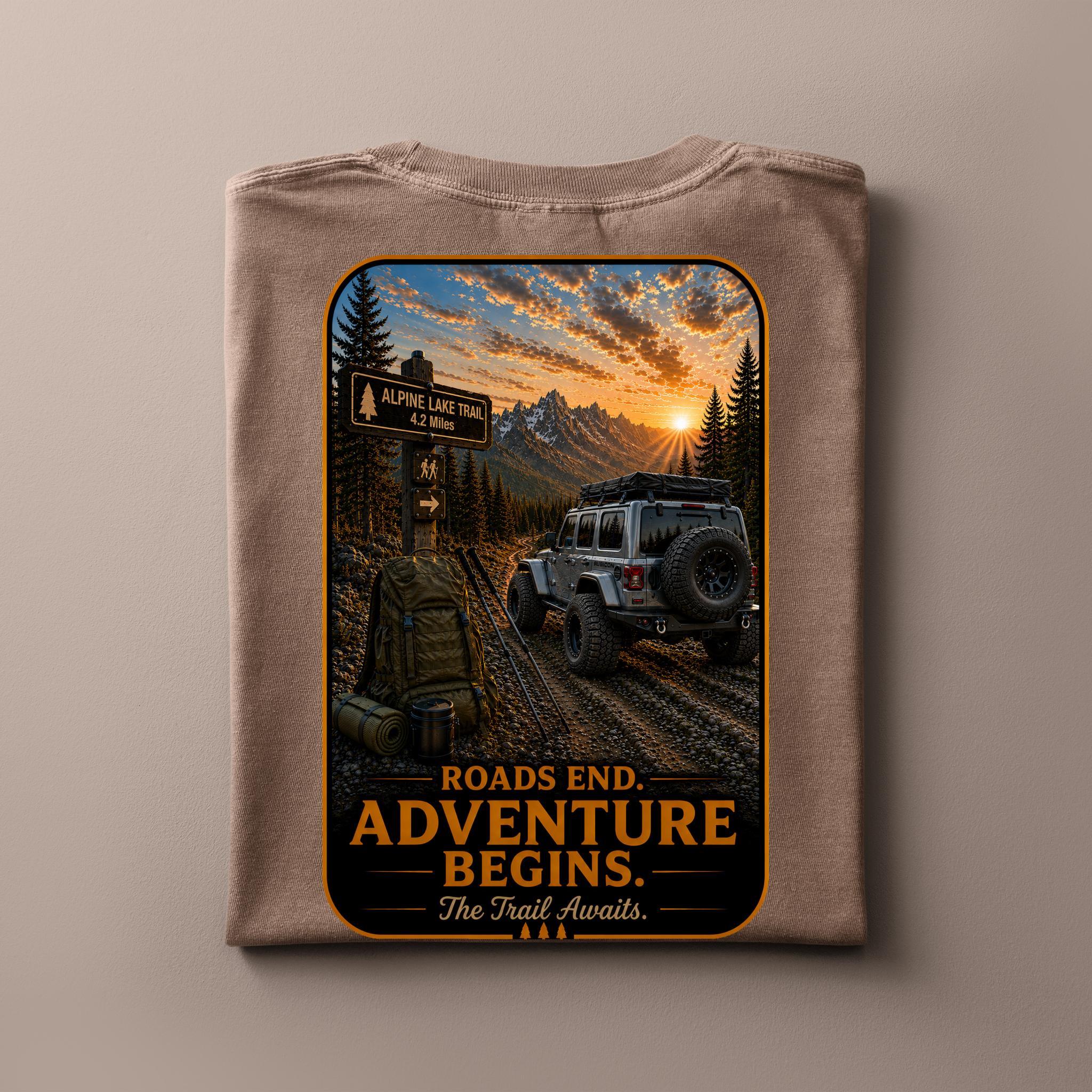 Roads End. Adventure Begins. | Adventure Tee