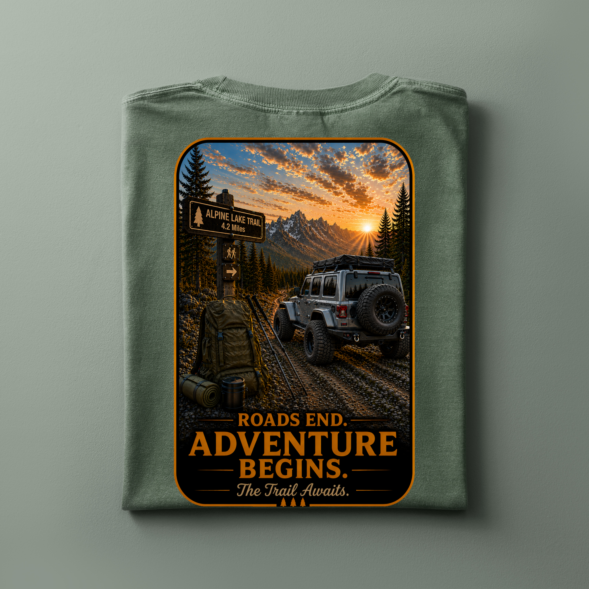 Roads End. Adventure Begins. | Adventure Tee