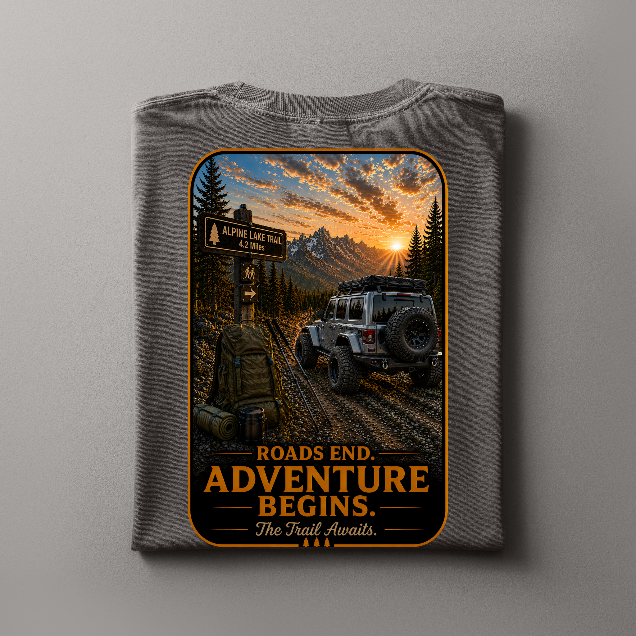 Roads End. Adventure Begins. | Adventure Tee