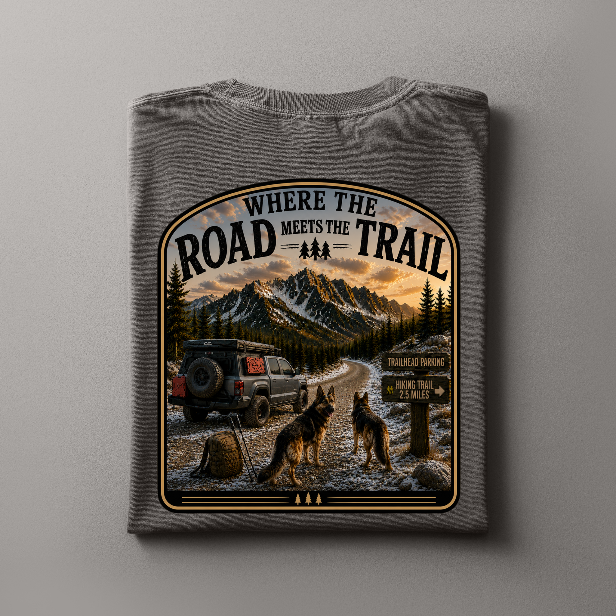 Where The Road Meets The Trail | Adventure Tee