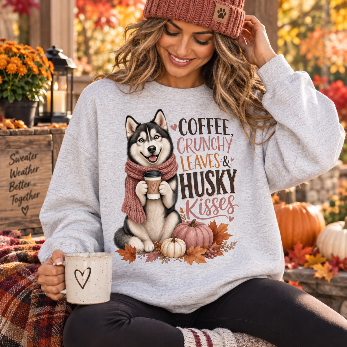 Coffee, Crunchy Leaves & Husky Kisses Sweatshirt